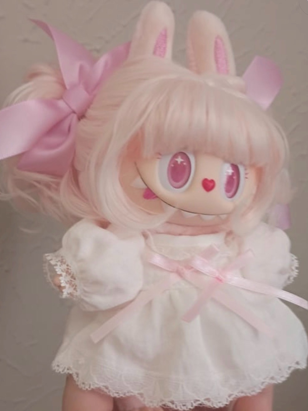 The Monsters Hair Salon Series Vinyl Plush Pendant - Pastel Pink by POP MART